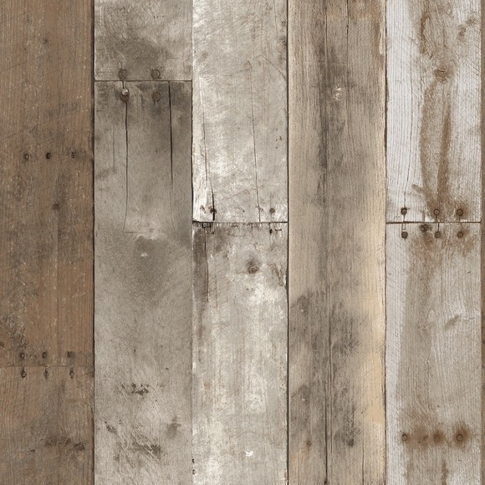 Tempaper Repurposed Wood Weathered Self Adhesive Peel and Stick Wallpaper